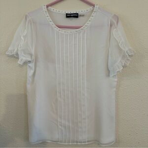 White Karl Lagerfeld Women's Top S-M